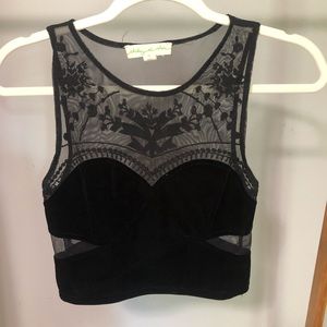 Urban Outfitters velvet crop